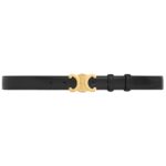 CELINE MEDIUM TRIOMPHE BELT IN TAURILLON LEATHER BLACK