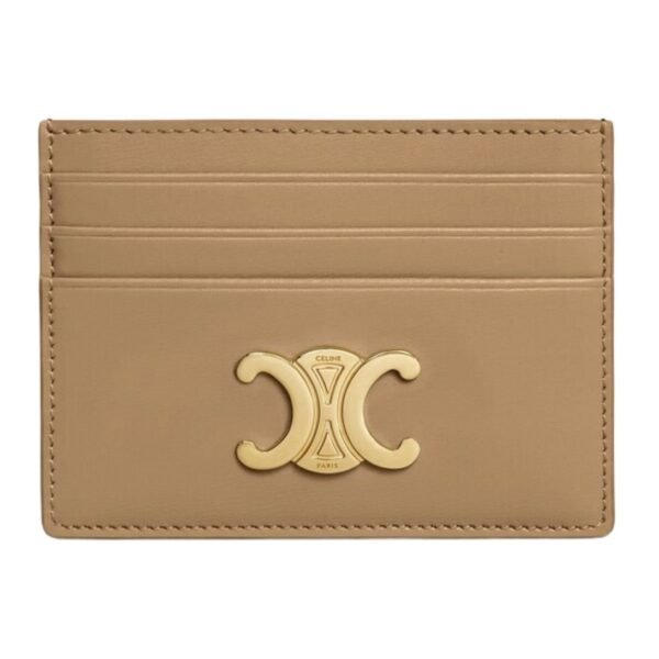 CELINE CARD HOLDER TRIOMPHE IN SHINY CALFSKIN RICE - Image 6