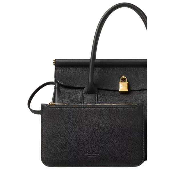 LORO PIANA LOOM BAG L25 BLACK-SUN GOLD - Image 9