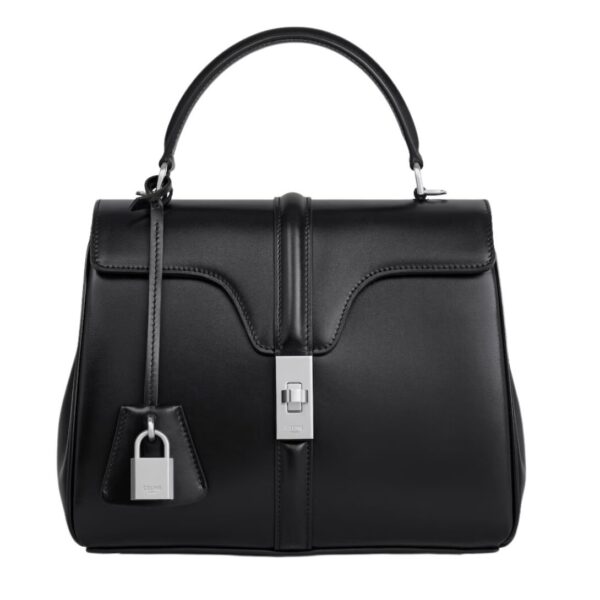 CELINE SMALL 16 BAG IN SATINATED CALFSKIN BLACK