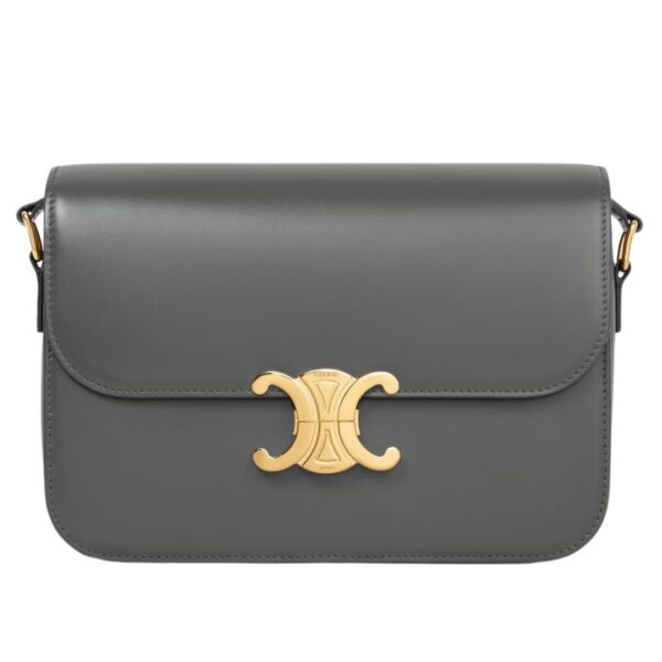 CELINE CLASSIQUE TRIOMPHE BAG IN SHINY CALFSKIN BROWN SEPIA - Image 5
