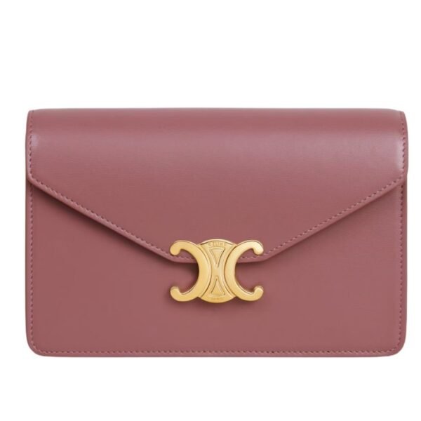 CELINE WALLET ON CHAIN MARGO IN SHINY CALFSKIN NUDE - Image 6