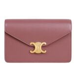 CELINE WALLET ON CHAIN MARGO IN SHINY CALFSKIN VINTAGE ROSE