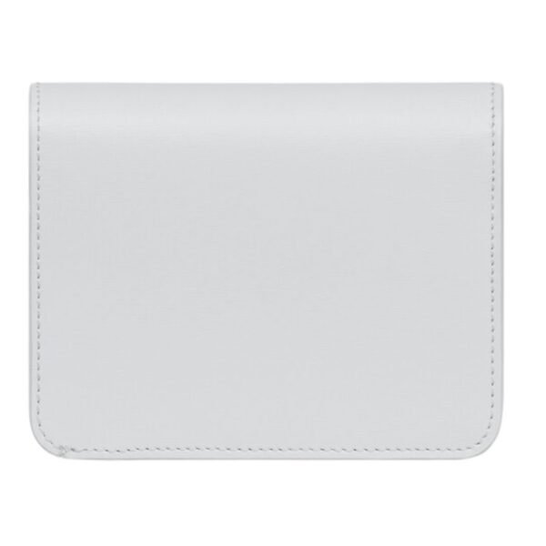 CELINE TRIOMPHE COMPACT WALLET IN SHINY CALFSKIN MOON - Image 6