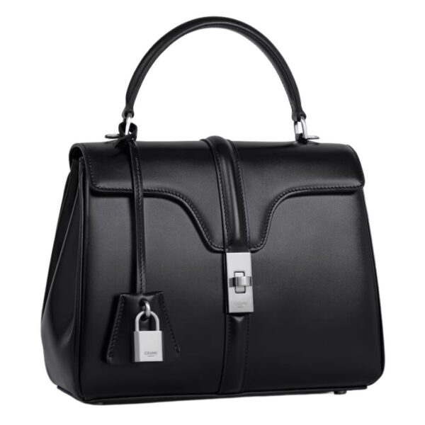 CELINE SMALL 16 BAG IN SATINATED CALFSKIN BLACK - Image 8
