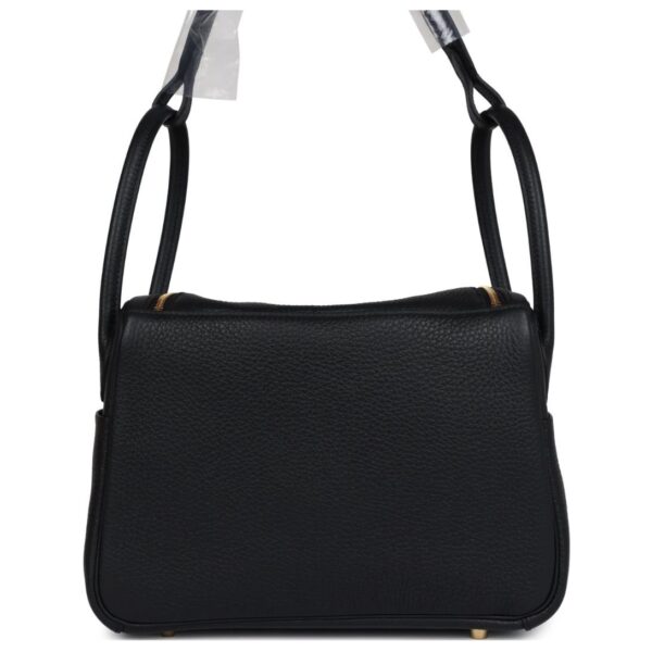 HERMÈS LINDY 26 BLACK CLEMENCE GOLD HARDWARE - Image 2
