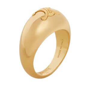 CELINE TRIOMPHE BOLD RING IN BRASS WITH GOLD FINISH