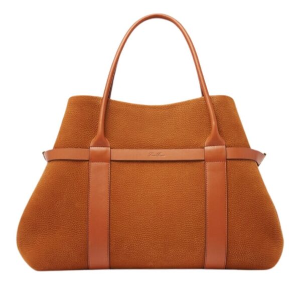 LORO PIANA LARGE GHIERA SHOPPER BON TON BROWN - Image 3