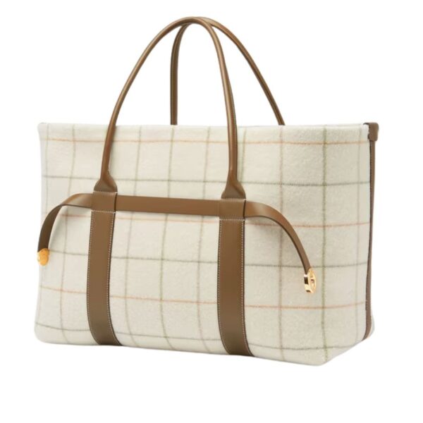 LORO PIANA LARGE GHIERA SHOPPER TARTAN - Image 2