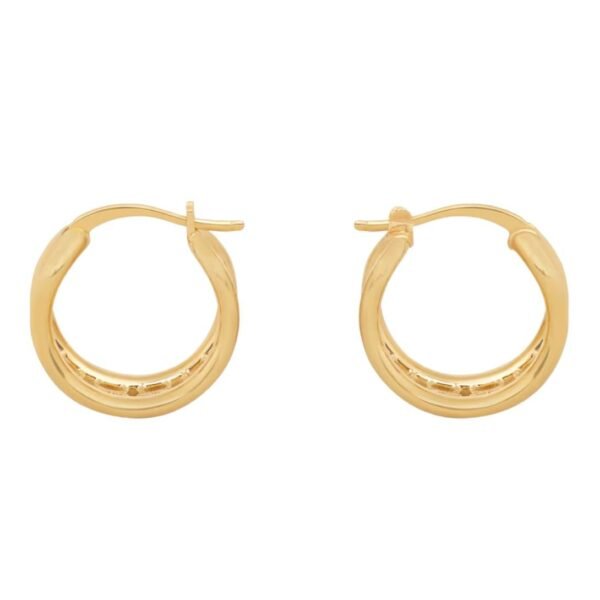 CELINE TRIOMPHE MULTI HOOPS IN BRASS WITH GOLD FINISH - Image 2