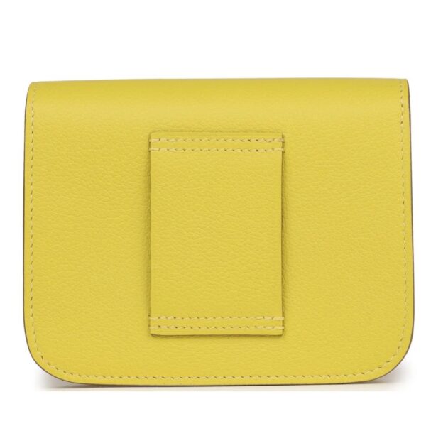 HERMÈS CONSTANCE SLIM WALLET LIME EVERCOLOR PALLADIUM HARDWARE - Image 2