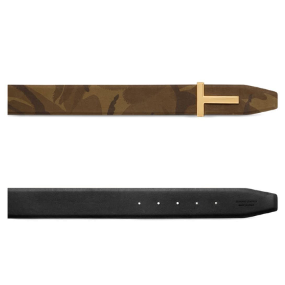 TOM FORD CAMO NUBUCK T ICON BELT - Image 2