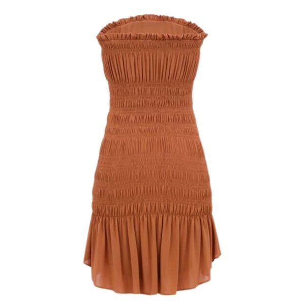 SAINT LAURENT SMOCKED DRESS IN STRETCH JERSEY - Image 2