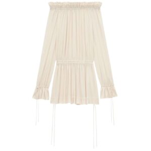 SAINT LAURENT GATHERED DRESS IN JERSEY