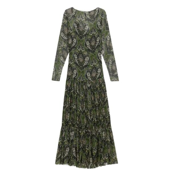 SAINT LAURENT LONG DRESS IN PAISLEY SILK CREPON - Image 2