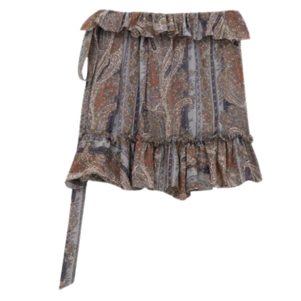 SAINT LAURENT WRAP SKIRT IN PAISLEY SILK GEORGETTE - Image 2