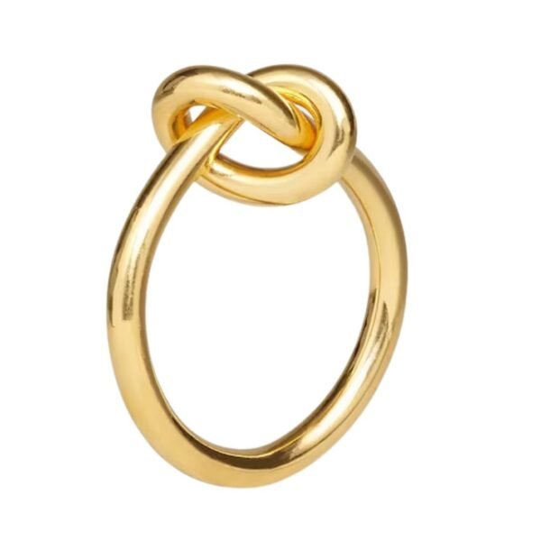 CELINE KNOT RING IN BRASS WITH GOLD FINISH - Image 3