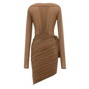 SAINT LAURENT WRAP DRESS IN STRETCH JERSEY