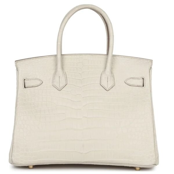 HERMÈS BIRKIN 30 BETON MATTE POROSUS CROCODILE GOLD HARDWARE - Image 2