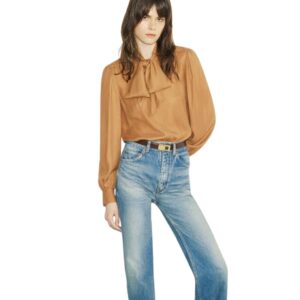 SAINT LAURENT BLOUSE IN SILK CHARMEUSE