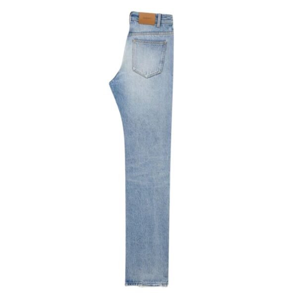 SAINT LAURENT LOW RISE JEANS IN SICILY BLUE DENIM - Image 2