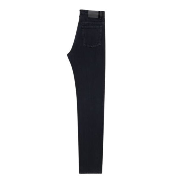 SAINT LAURENT STRAIGHT JEANS IN CARBON BLACK DENIM - Image 2