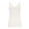 SAINT LAURENT LACED TANK TOP IN RIBBED SILK JERSEY - Image 2