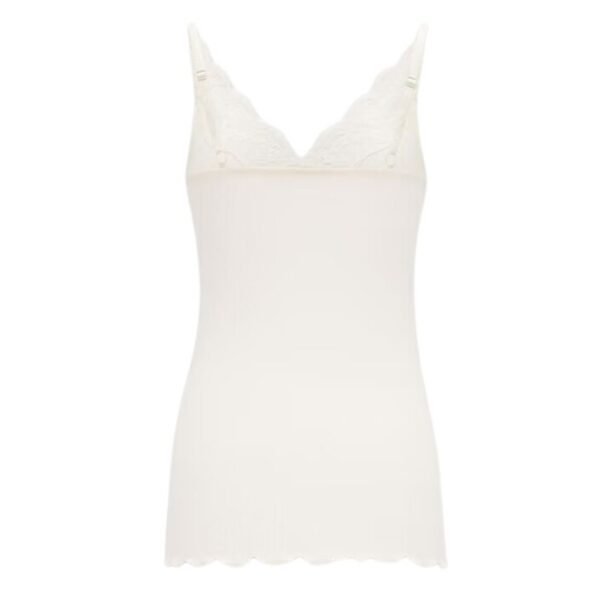 SAINT LAURENT LACED TANK TOP IN RIBBED SILK JERSEY - Image 2