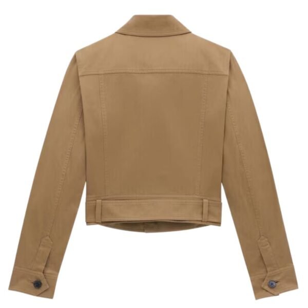SAINT LAURENT CROPPED JACKET IN COTTON SERGE - Image 2