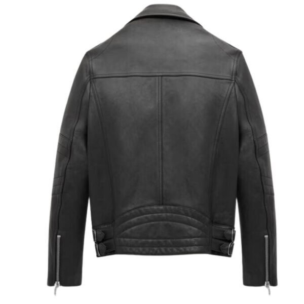 SAINT LAURENT BIKER JACKET IN VINTAGE LEATHER AND SHEARLING - Image 2