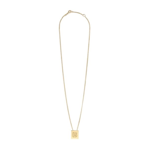 CELINE ALPHABET B NECKLACE IN BRASS WITH GOLD FINISH - Image 2