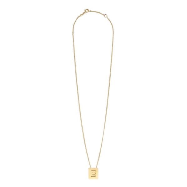 CELINE ALPHABET E NECKLACE IN BRASS WITH GOLD FINISH - Image 2