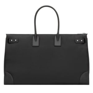 SAINT LAURENT SAC DE JOUR 48H DUFFEL IN NYLON AND LEATHER