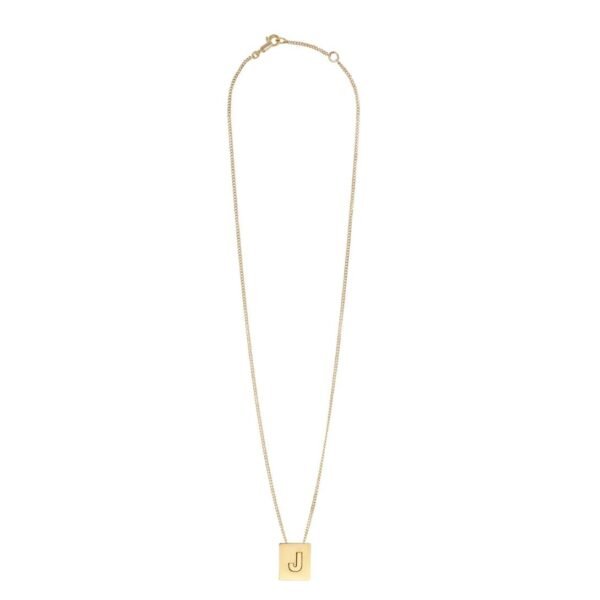 CELINE ALPHABET J NECKLACE IN BRASS WITH GOLD FINISH - Image 2