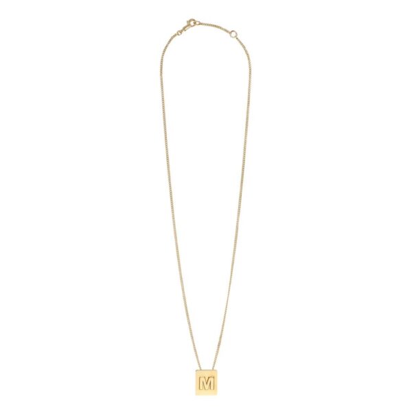 CELINE ALPHABET M NECKLACE IN BRASS WITH GOLD FINISH - Image 2