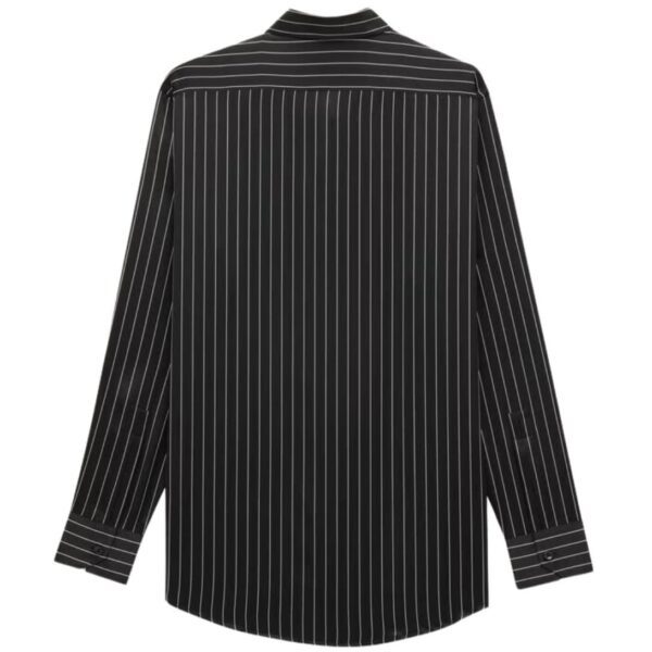 SAINT LAURENT SHIRT IN STRIPED SILK SATIN - Image 2