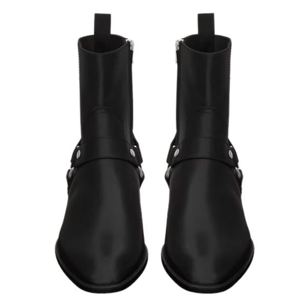 SAINT LAURENT WYATT HARNESS BOOTS IN SMOOTH LEATHER - Image 2