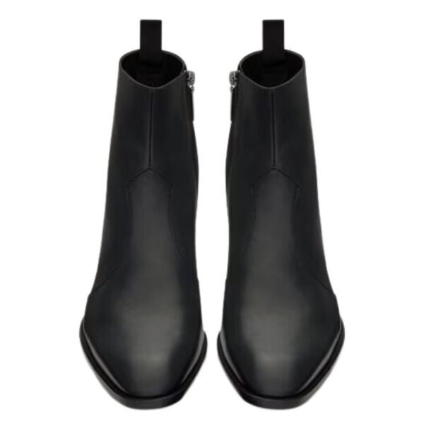 SAINT LAURENT WYATT BOOTS IN SMOOTH LEATHER - Image 2