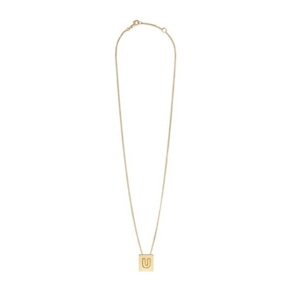 CELINE ALPHABET U NECKLACE IN BRASS WITH GOLD FINISH - Image 2