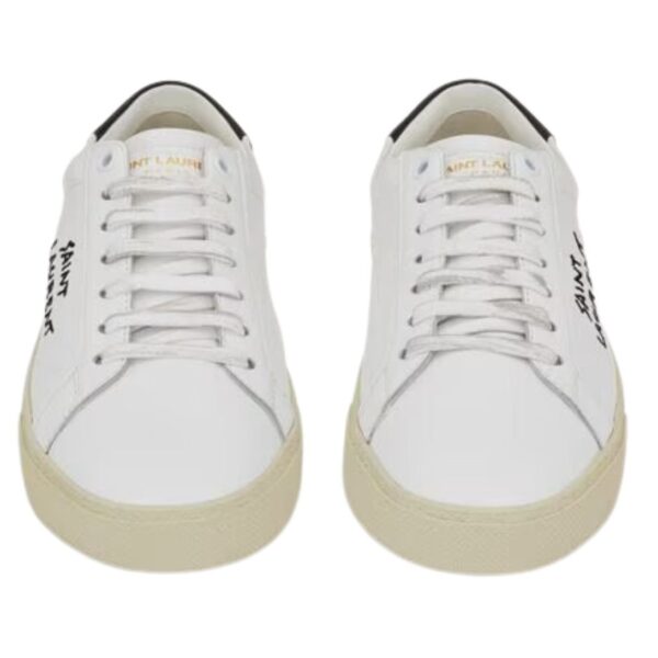 SAINT LAURENT COURT CLASSIC SL/06 EMBROIDERED SNEAKERS IN SMOOTH LEATHER - Image 2