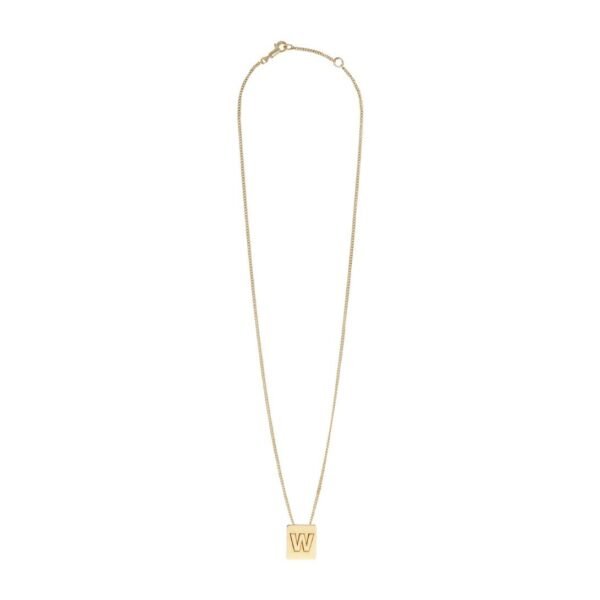 CELINE ALPHABET W NECKLACE IN BRASS WITH GOLD FINISH - Image 2