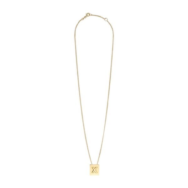 CELINE ALPHABET X NECKLACE IN BRASS WITH GOLD FINISH - Image 2