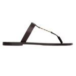 SAINT LAURENT CASSANDRE SLIDES IN SMOOTH LEATHER