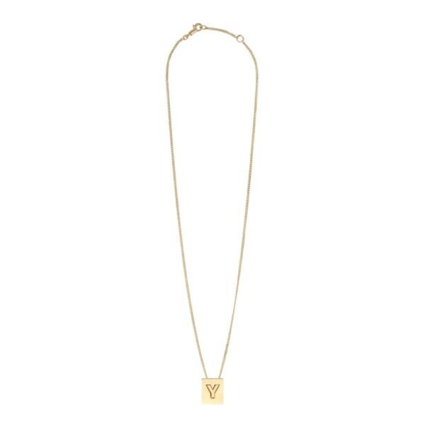 CELINE ALPHABET Y NECKLACE IN BRASS WITH GOLD FINISH - Image 2