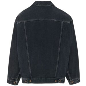 SAINT LAURENT OVERSIZED JACKET IN DARK BLUE BLACK DENIM
