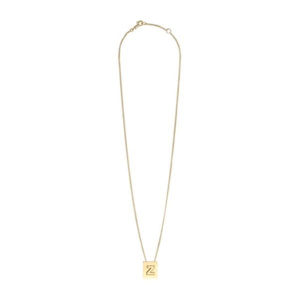 CELINE ALPHABET Z NECKLACE IN BRASS WITH GOLD FINISH - Image 2