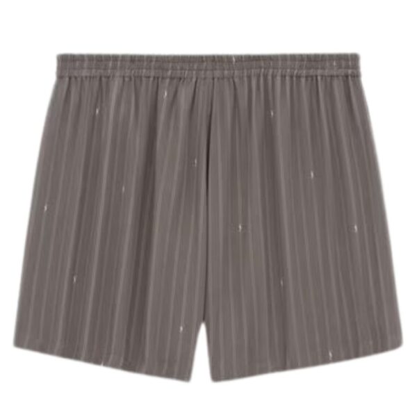 SAINT LAURENT CASSANDRE SHORTS IN STRIPED SILK CREPE DE CHINE - Image 2