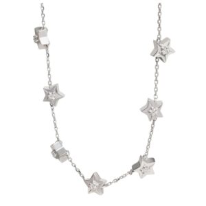 CELINE ETOILE MULTI STARS NECKLACE IN WHITE GOLD AND DIAMONDS