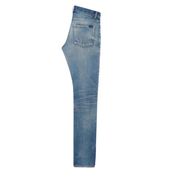 SAINT LAURENT SLIM FIT JEANS IN HYDRANGEA BLUE DENIM - Image 2