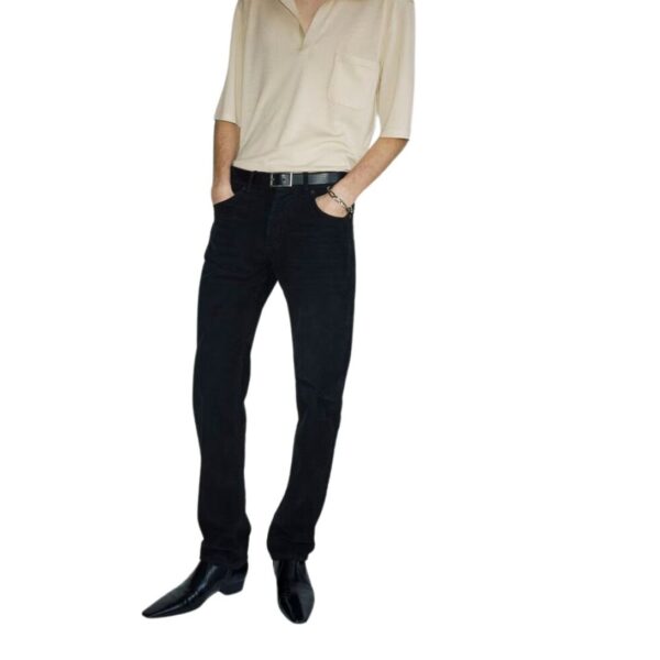 SAINT LAURENT SLIM FIT JEANS IN CARBON BLACK DENIM - Image 2